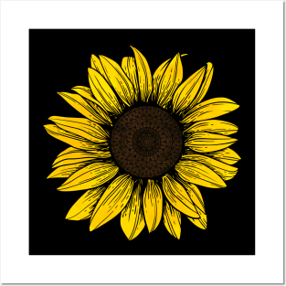 Sunflower Mandala Posters and Art